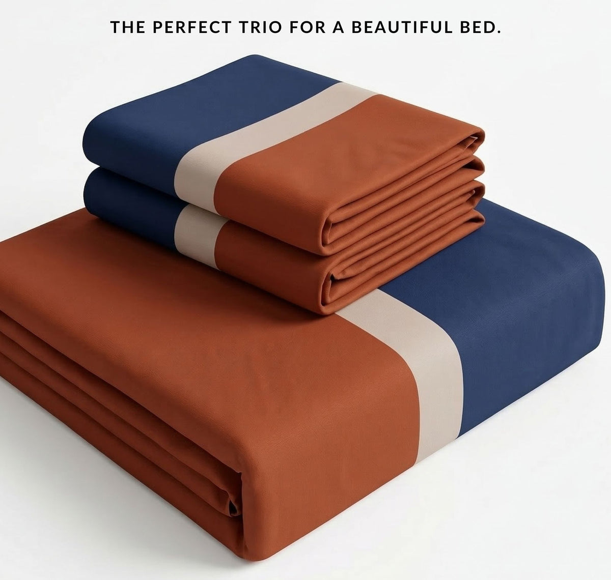 Skyline Flat Bedsheet Dark Blue Orange