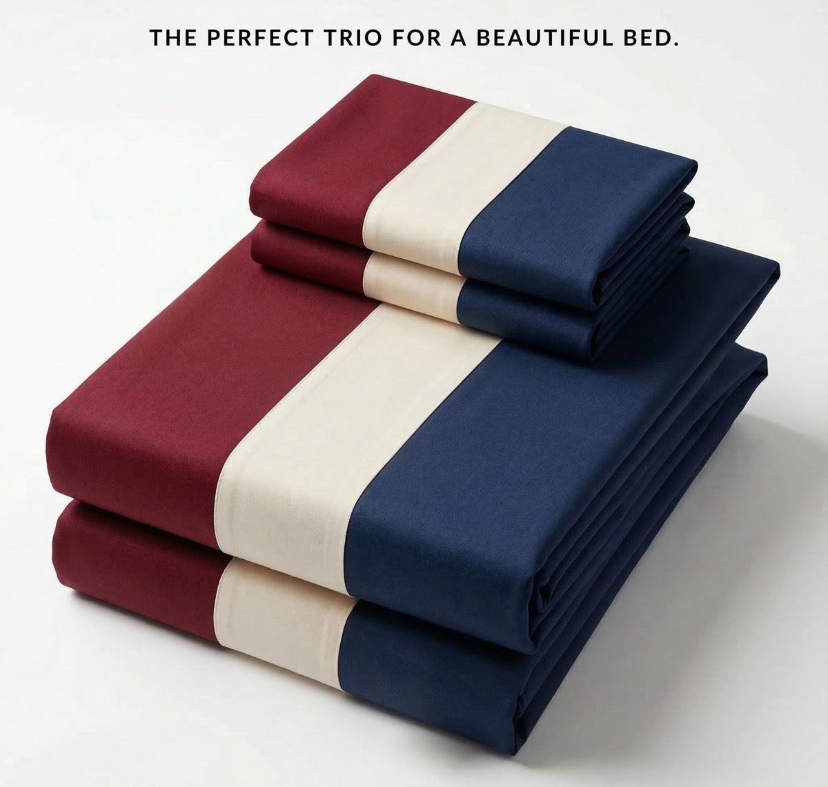 Skyline Flat Bedsheet Dark Blue Maroon