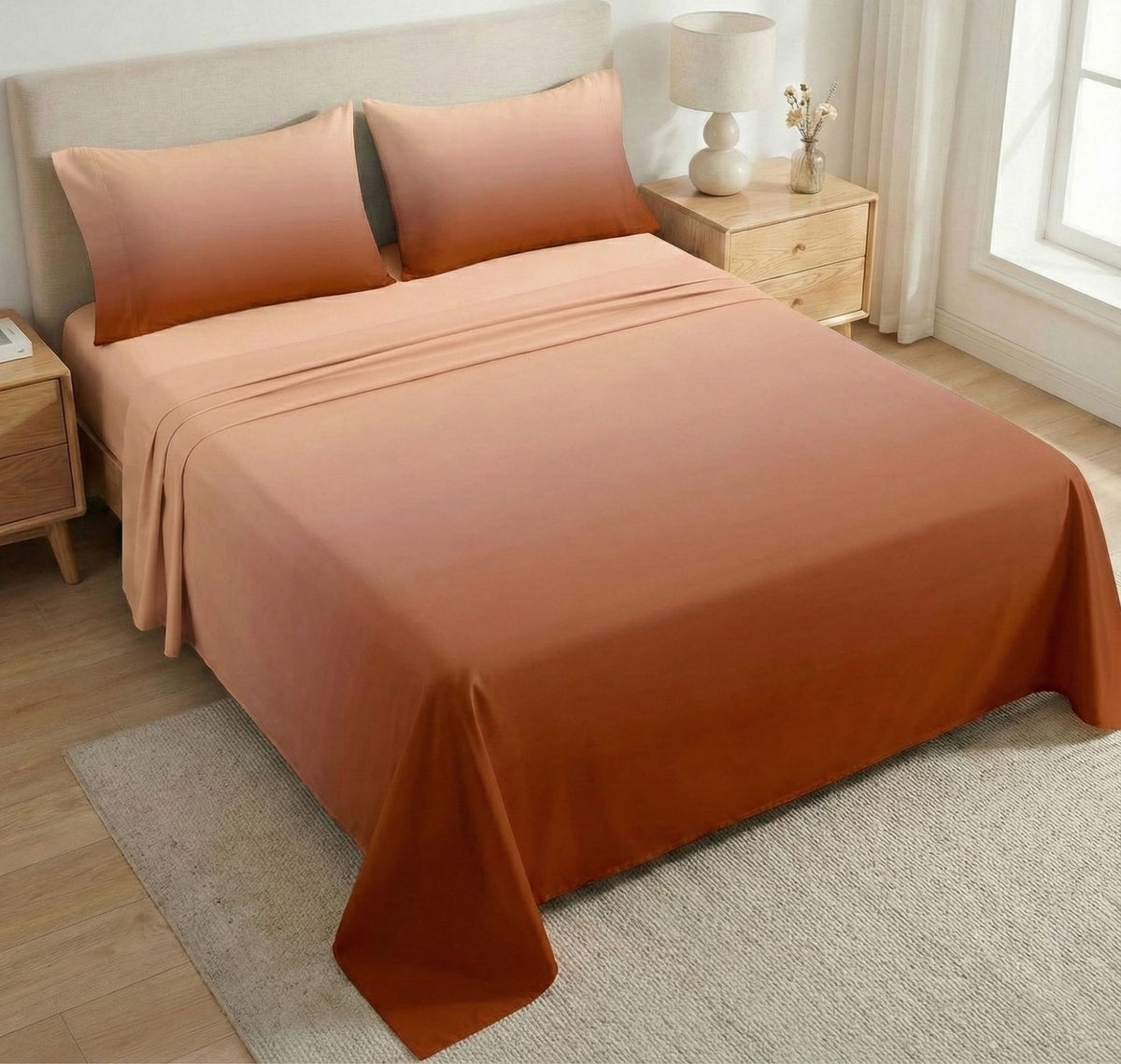 Pixel Ombre Flatsheet Orange Tint