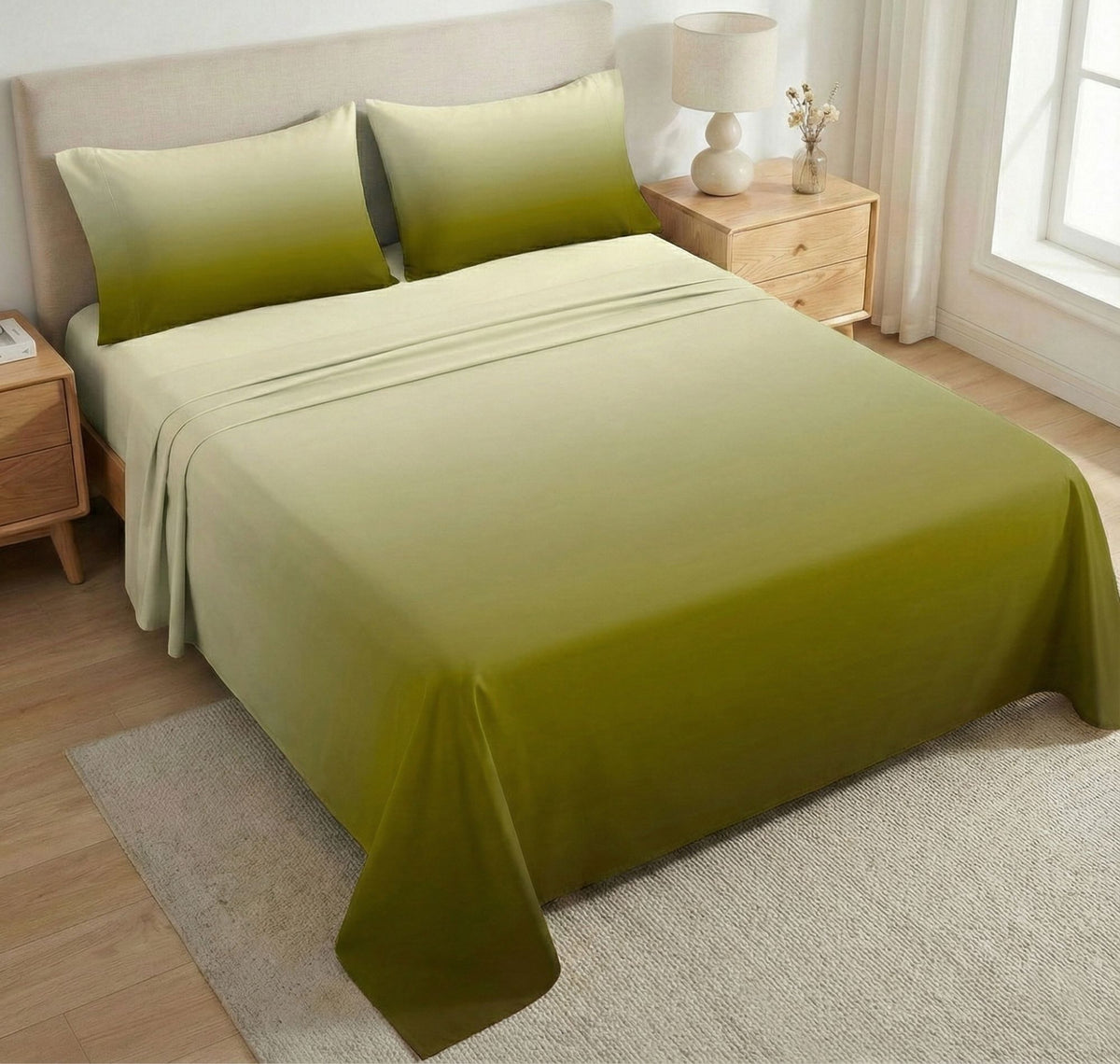 Pixel Ombre Flatsheet Green Tint