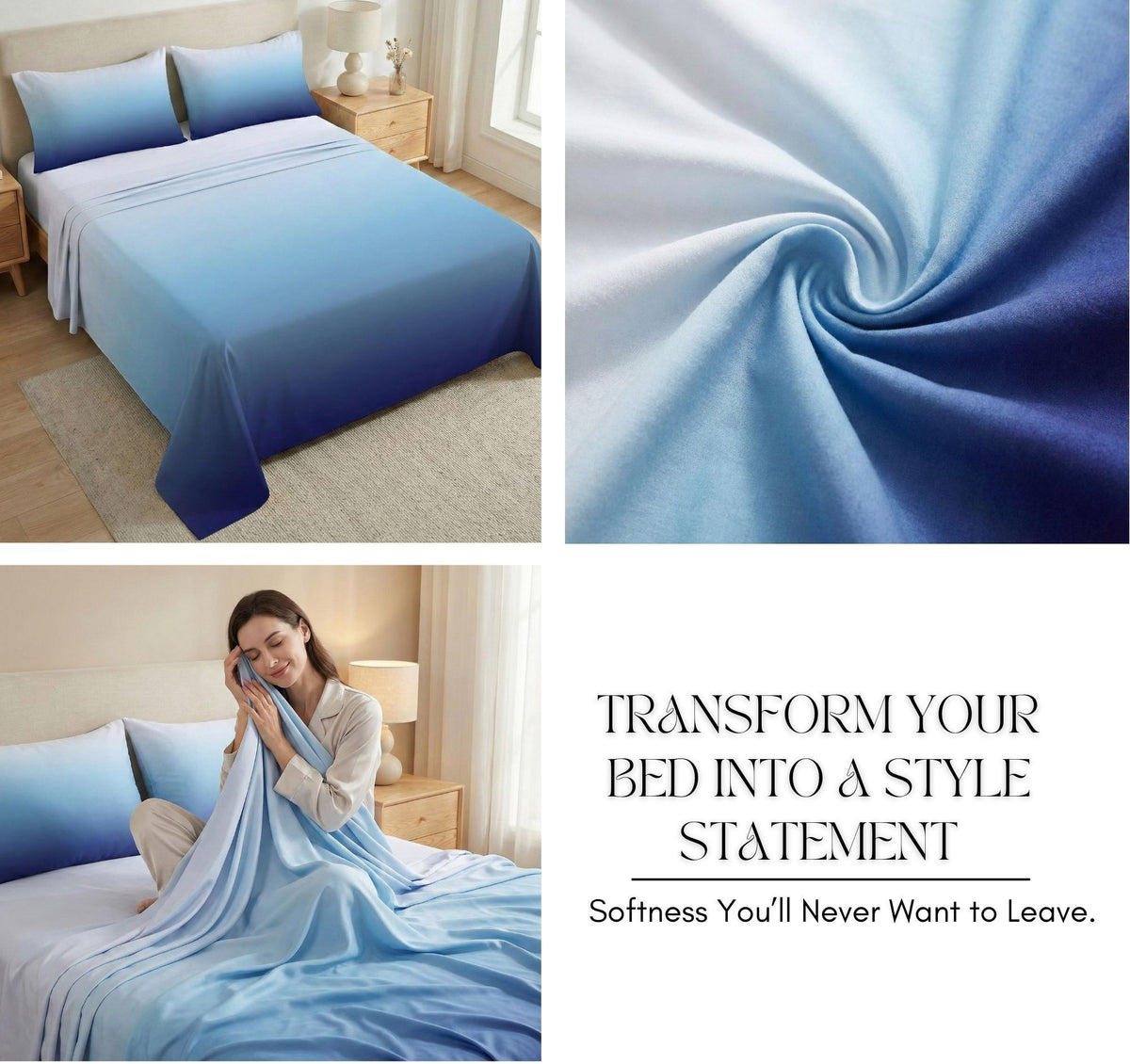 Pixel Ombre Flatsheet Blue Tint