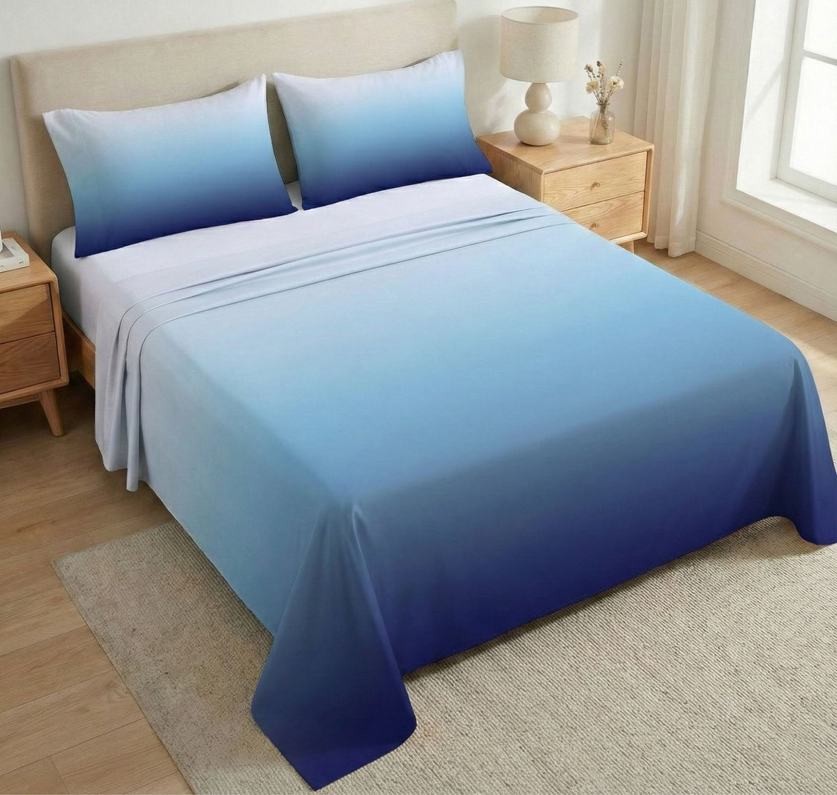 Pixel Ombre Flatsheet Blue Tint