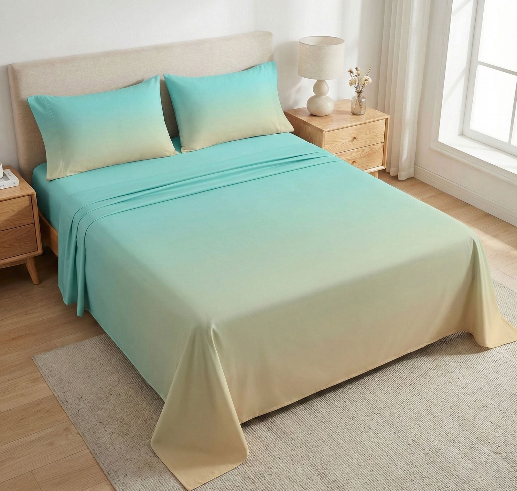 Pixel Ombre Flatsheet Sky Blue Tint