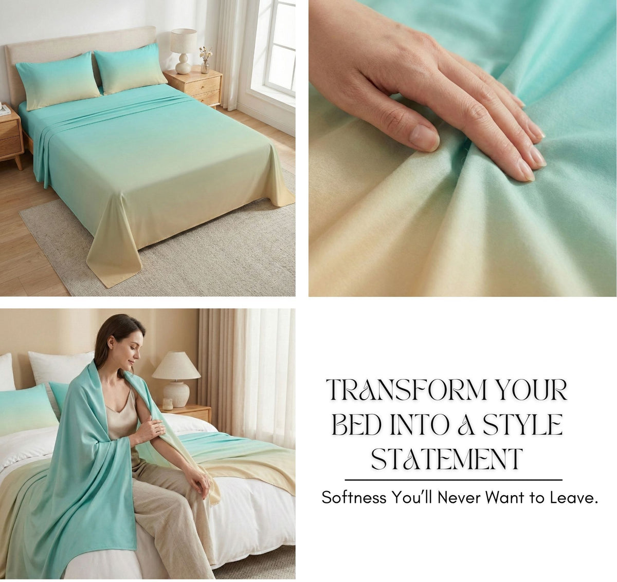 Pixel Ombre Flatsheet Sky Blue Tint