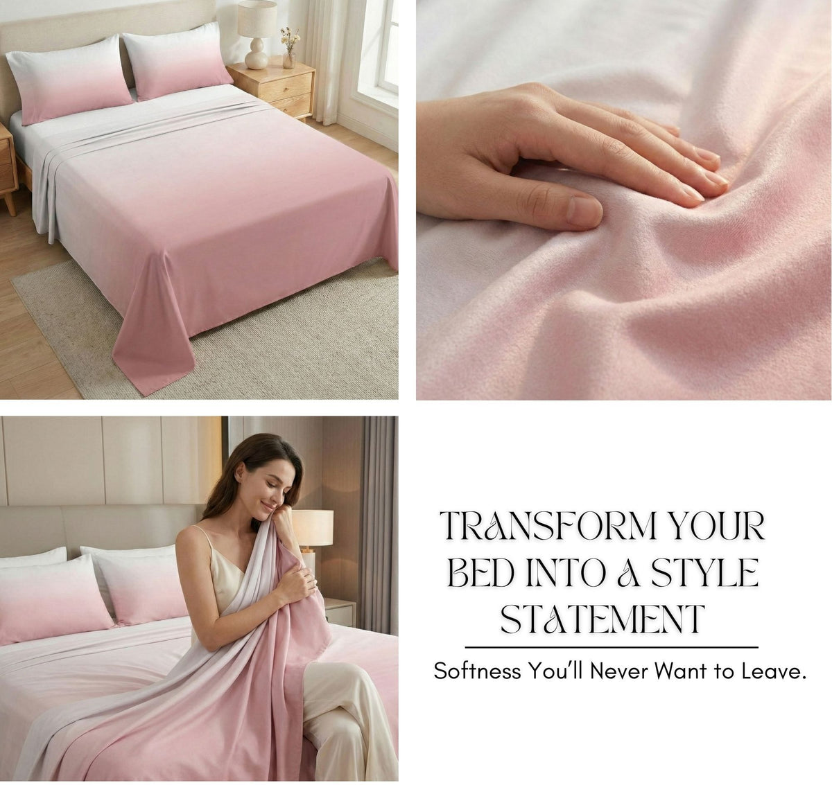 Pixel Ombre Flatsheet Light Pink Tint