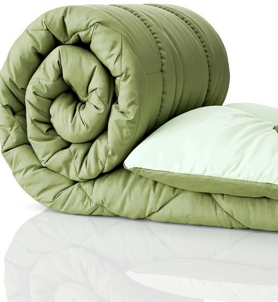Solid Reversible Comforter Olive Green