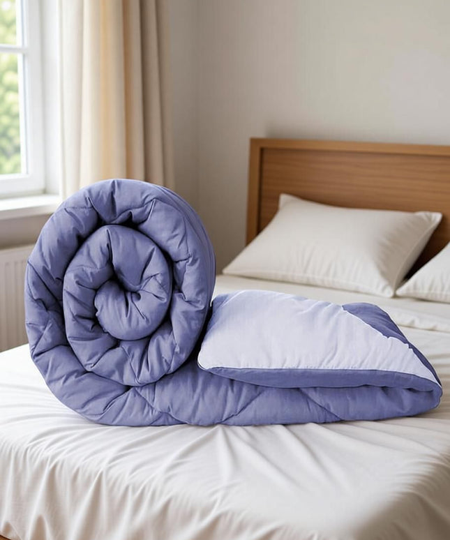 Solid Reversible Comforter Lavender