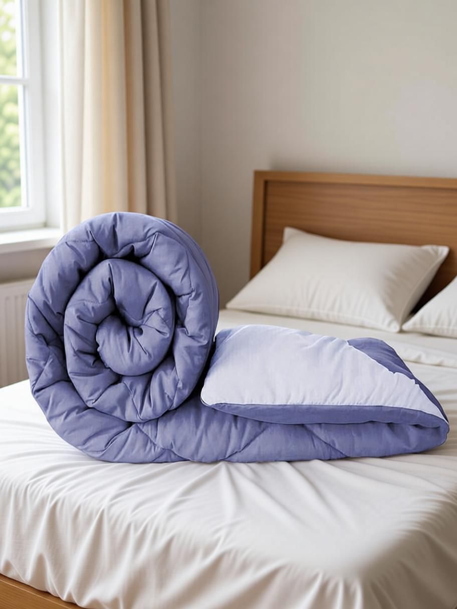 Solid Reversible Comforter Lavender