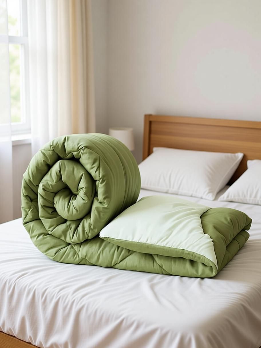 Solid Reversible Comforter Olive Green