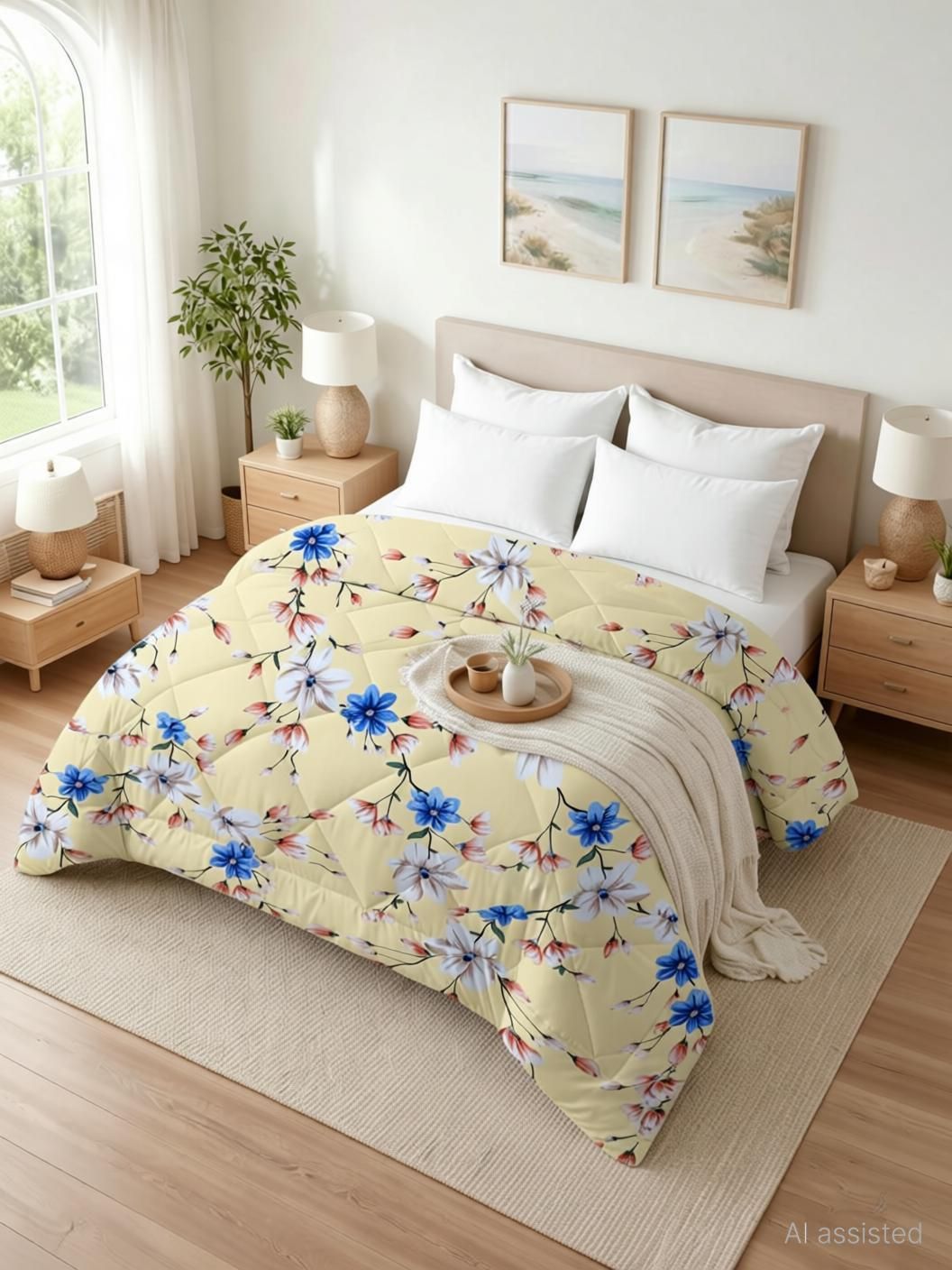 Valencia Comforter IvoryBlue