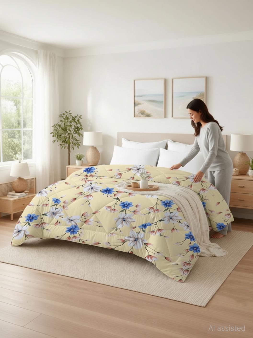 Valencia Comforter IvoryBlue