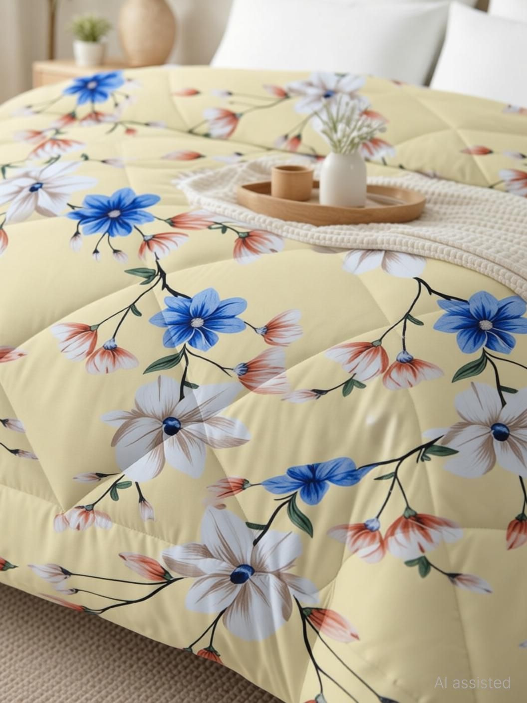 Valencia Comforter IvoryBlue