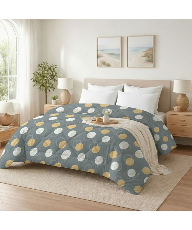 Valencia Comforter Grey Yellow