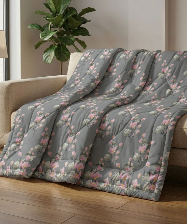 Valencia Comforter Grey Pink