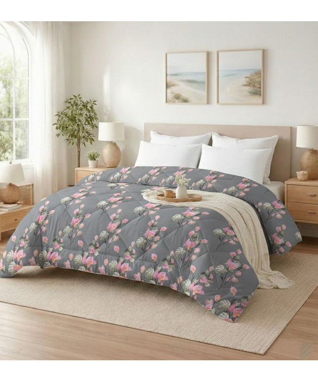 Valencia Comforter Grey Pink