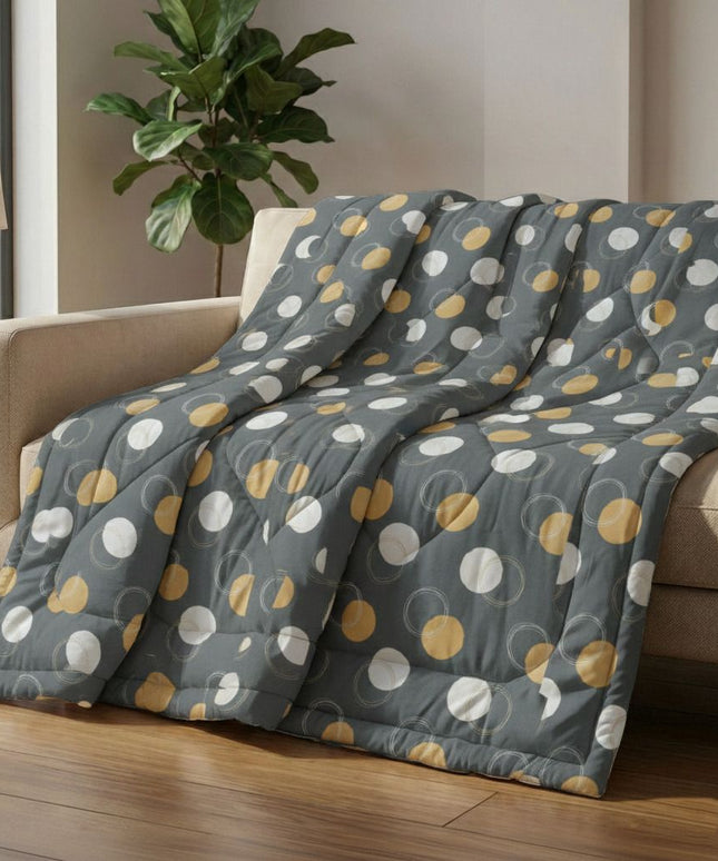 Valencia Comforter Grey Yellow