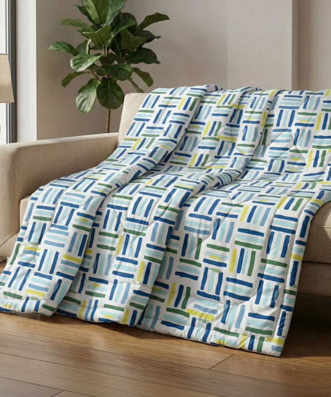 Valencia Comforter White Blue