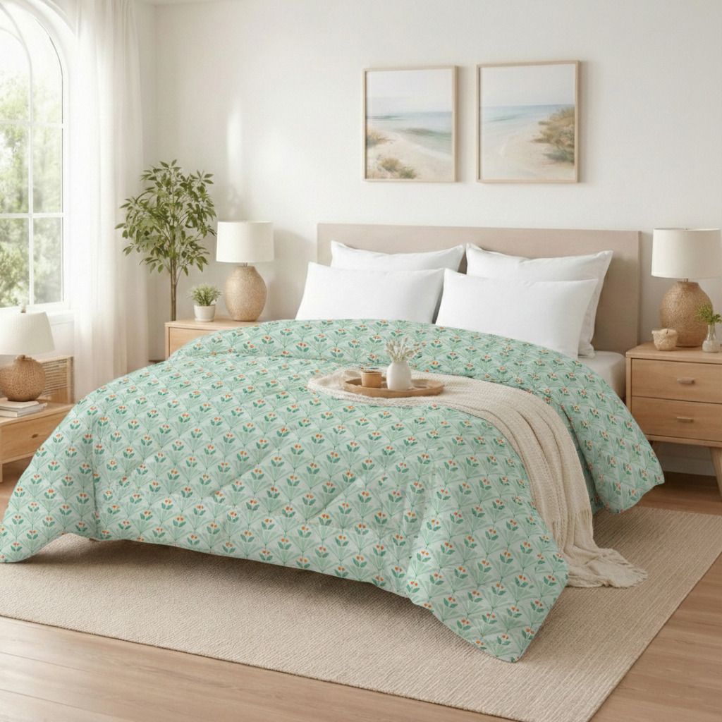 Valencia Comforter Green Orange