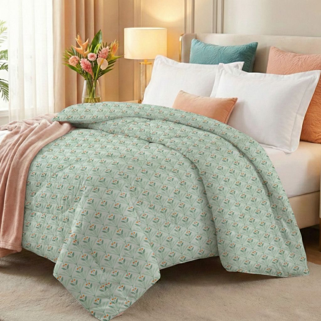 Valencia Comforter Green Orange