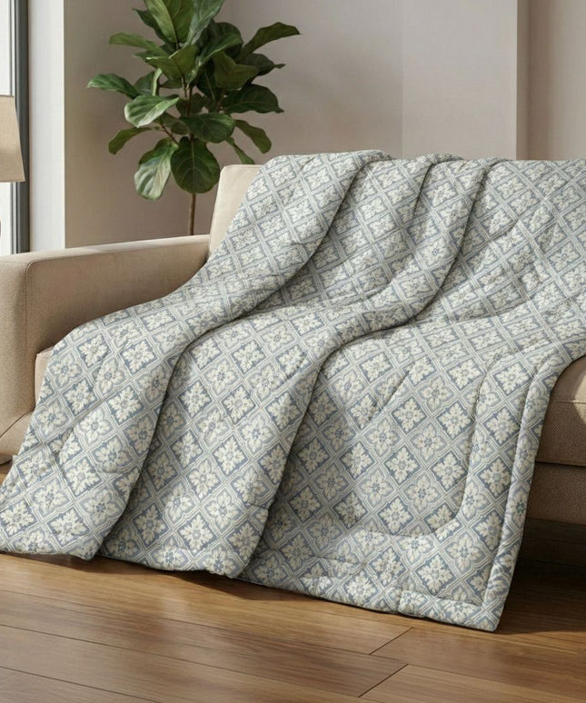 Valencia Comforter Powder Blue Light Grey
