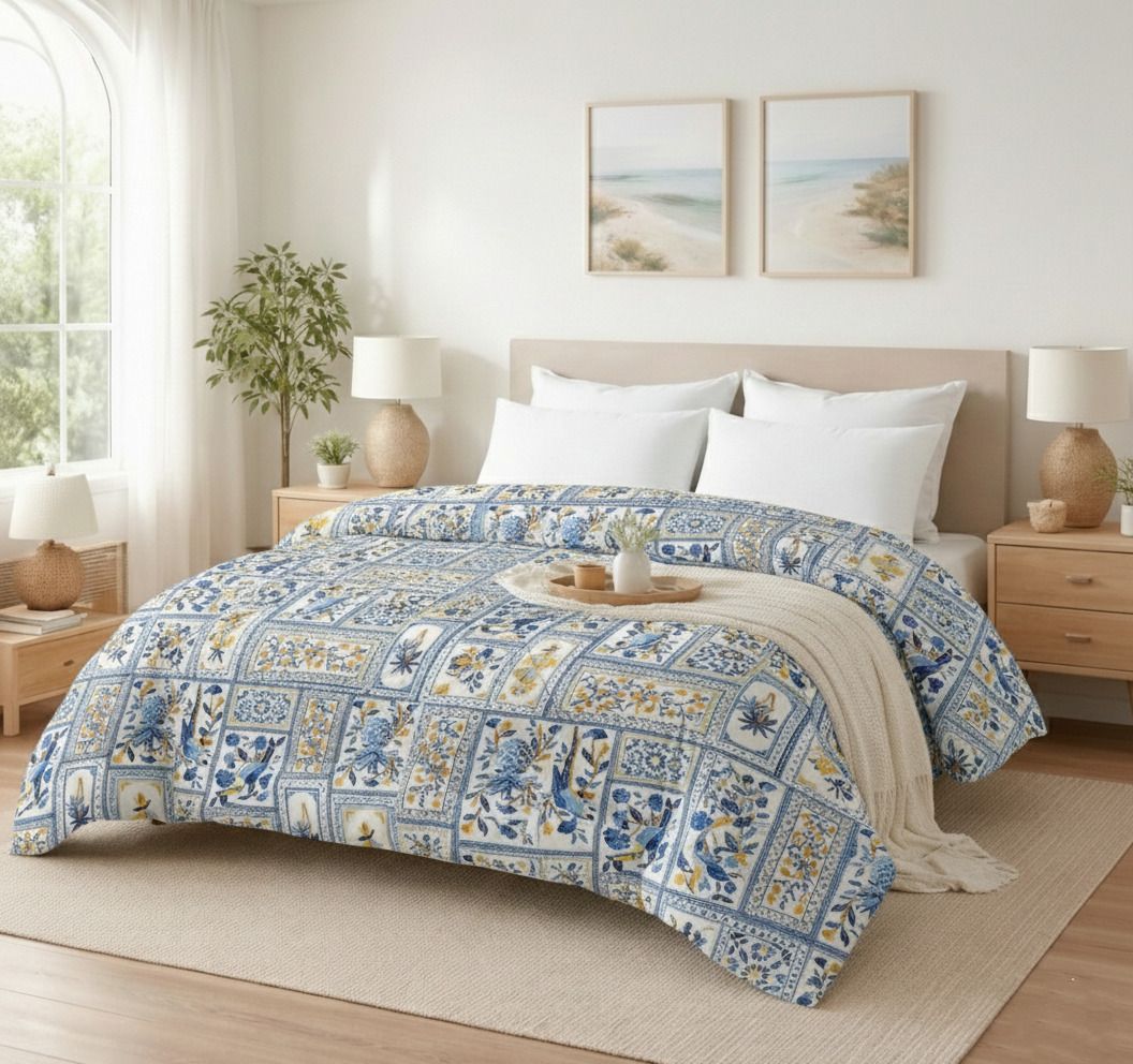 Valencia Comforter BlueYellow