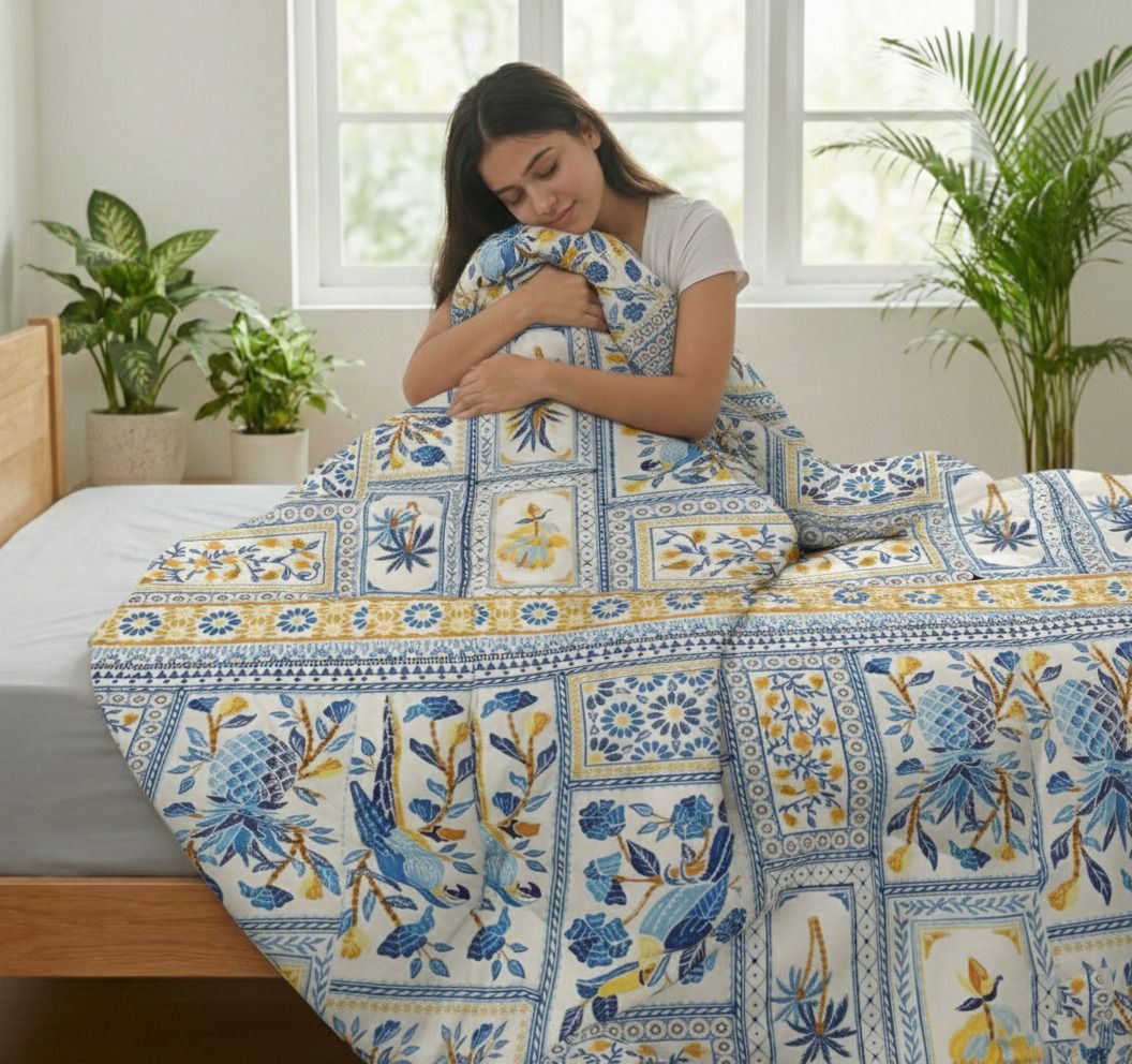 Valencia Comforter BlueYellow