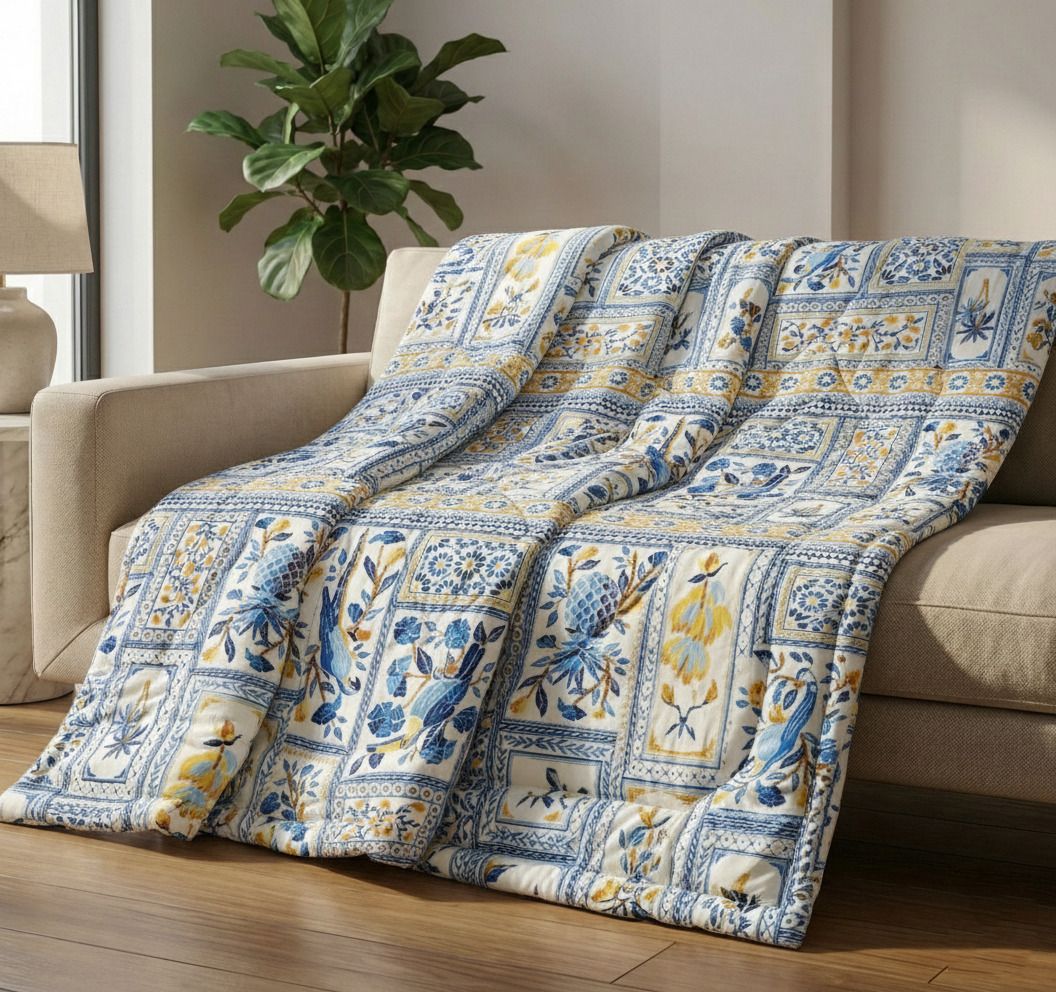 Valencia Comforter BlueYellow
