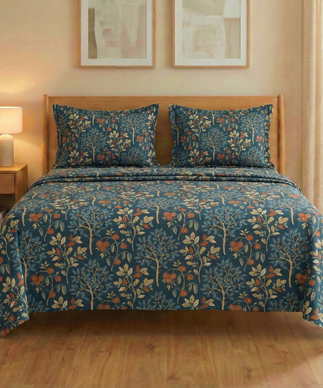 Aura Flat Bedsheet Navy Blue