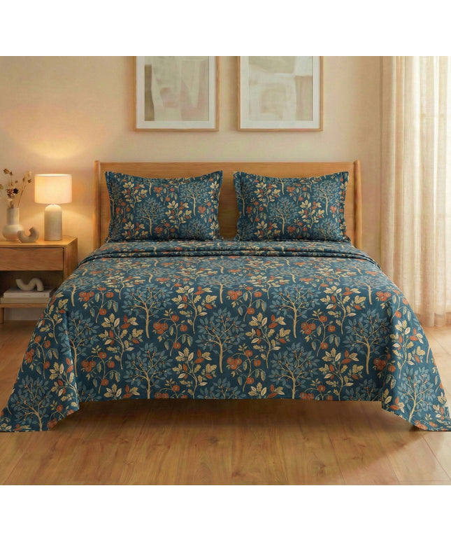 Aura Flat Bedsheet Navy Blue