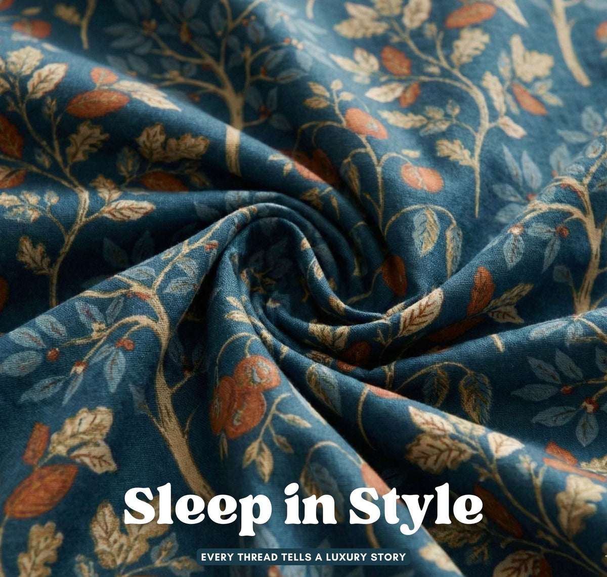 Aura Flat Bedsheet Navy Blue