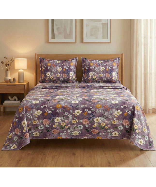 Aura Flat Bedsheet Purple