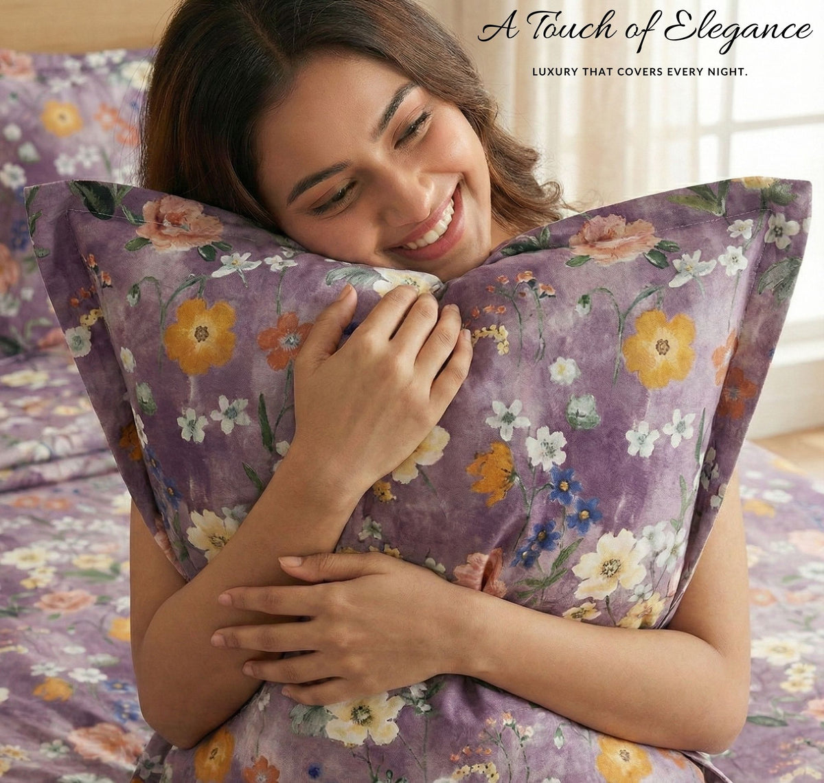 Aura Flat Bedsheet Purple