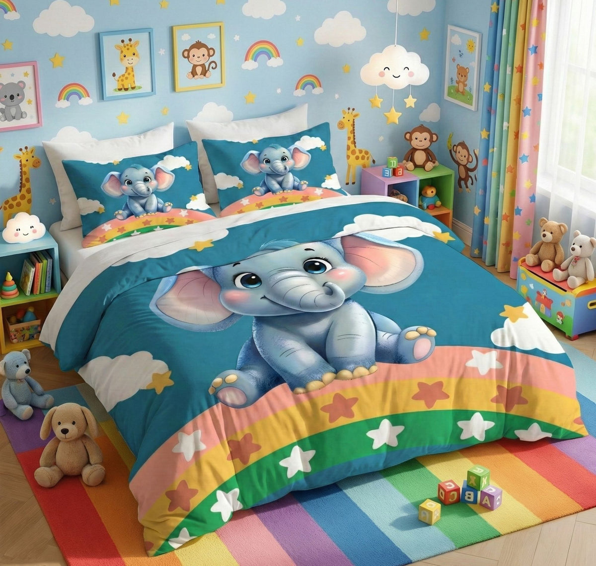 7D Pixel Adventure Flatsheet Light Blue