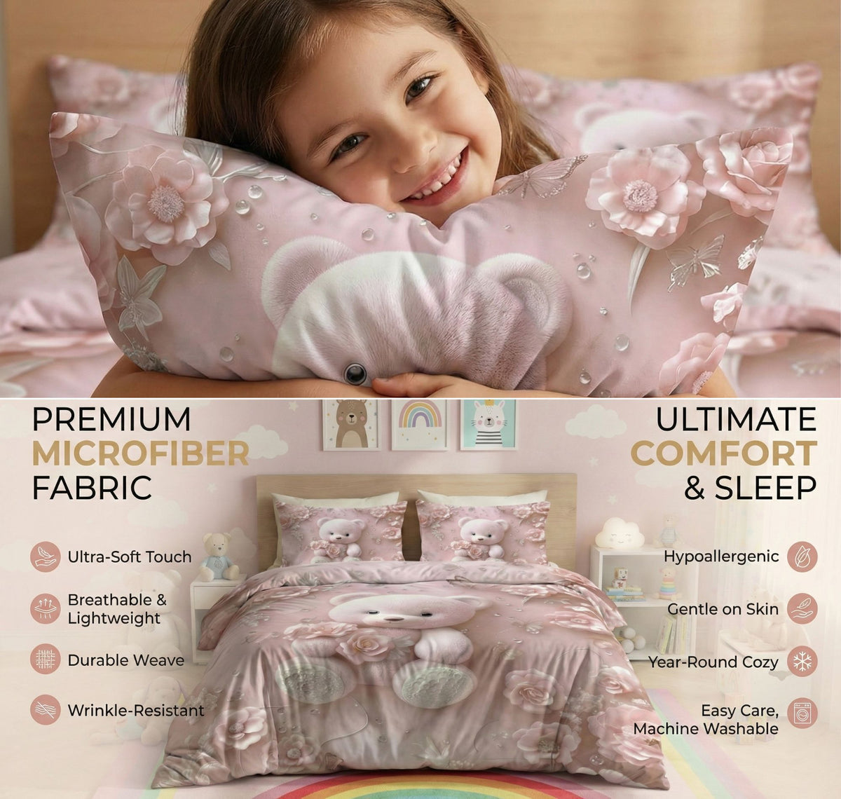 7D Pixel Adventure Flatsheet Baby Pink