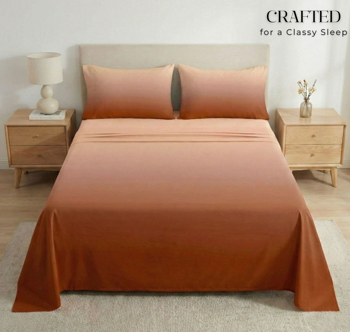Pixel Ombre Flatsheet Orange Tint
