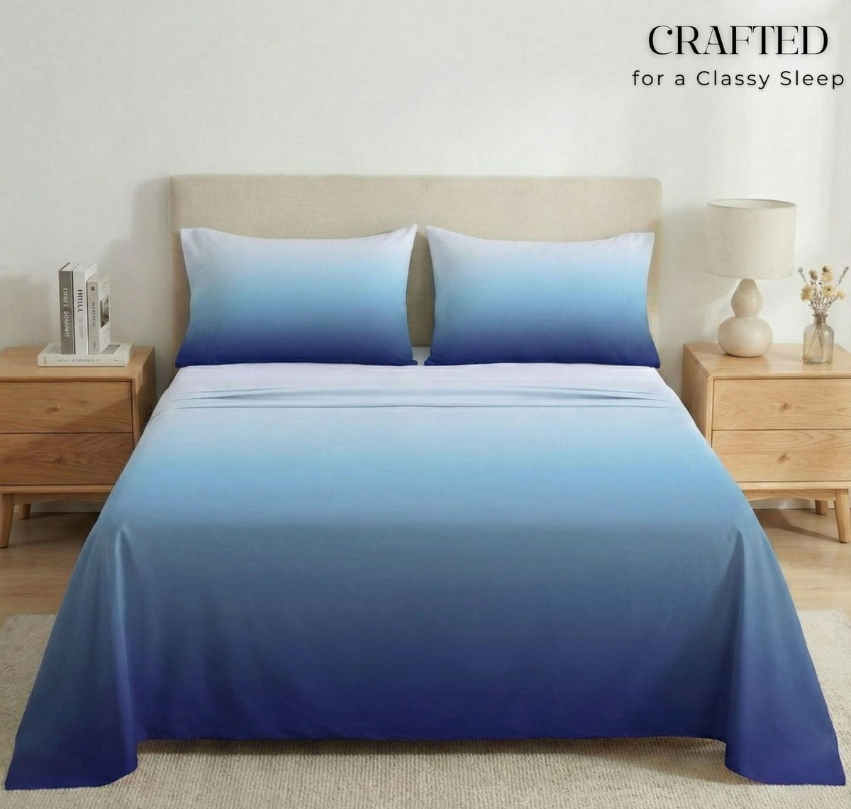 Pixel Ombre Flatsheet Blue Tint