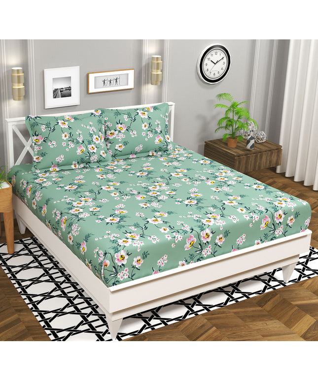 Urban Flat Bedsheet Light Green White