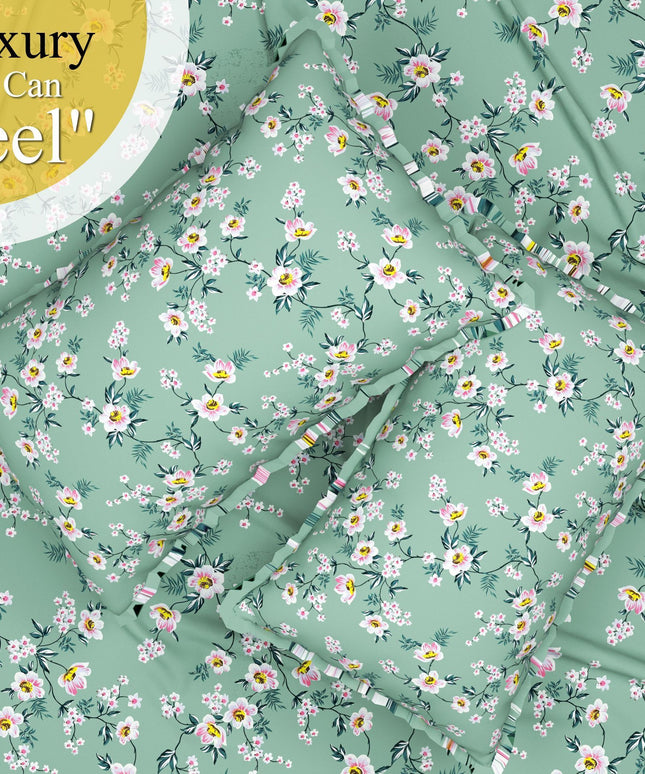 Urban Flat Bedsheet Light Green White