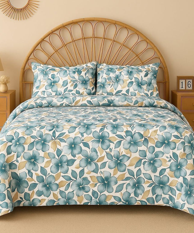 Urban Flat Bedsheet White Turquoise