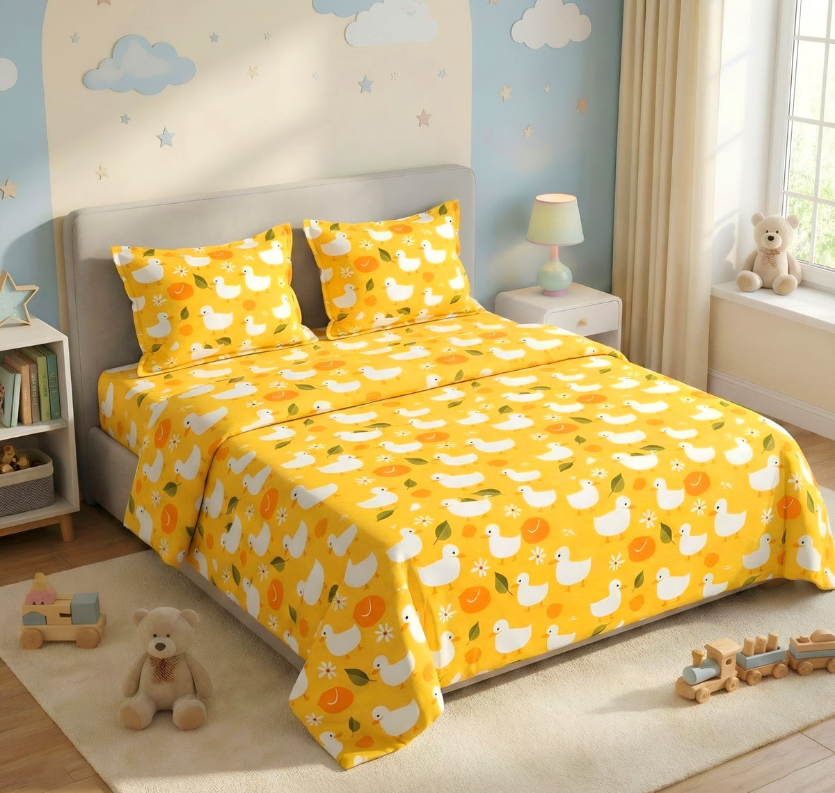 Kidzzy Flat Bedsheet Yellow