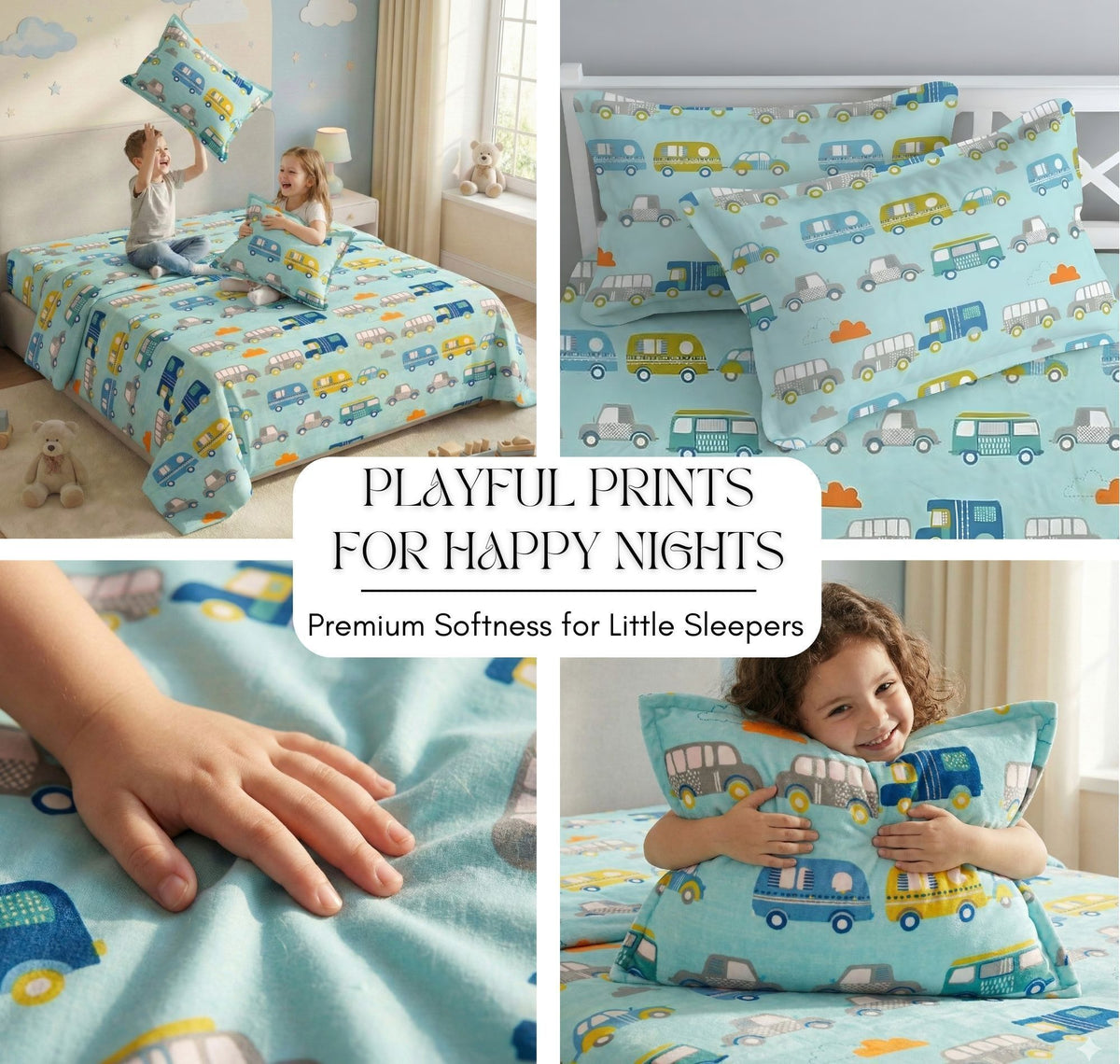 Kidzzy Flat Bedsheet Light Blue