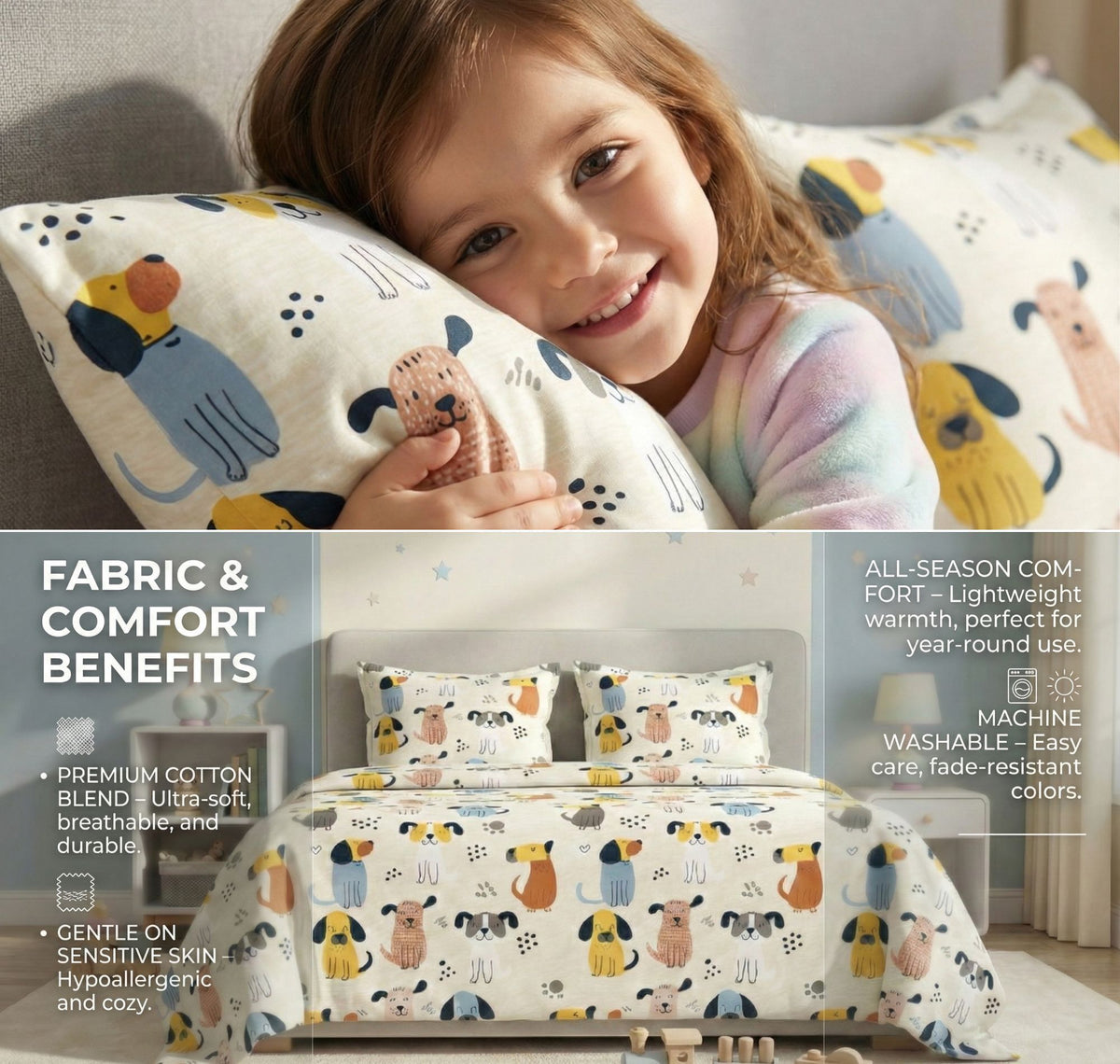 Kidzzy Flat Bedsheet Beige Yellow