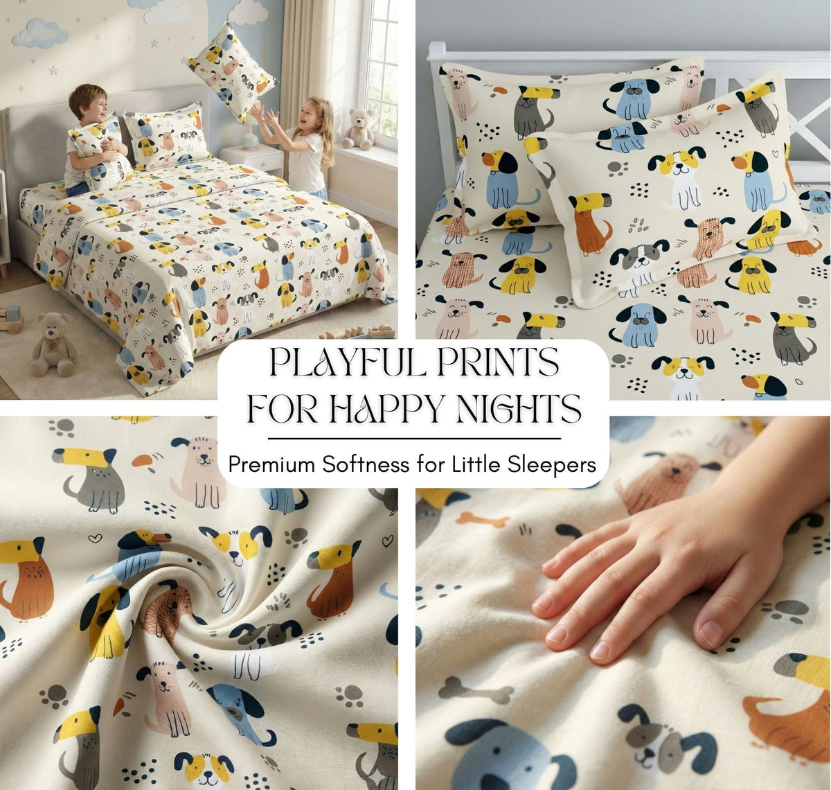 Kidzzy Flat Bedsheet Beige Yellow