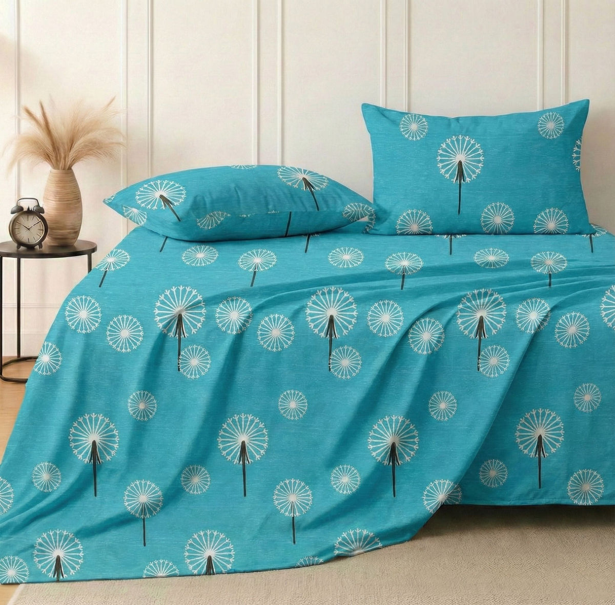 Kingston Flatsheet  Light Blue White