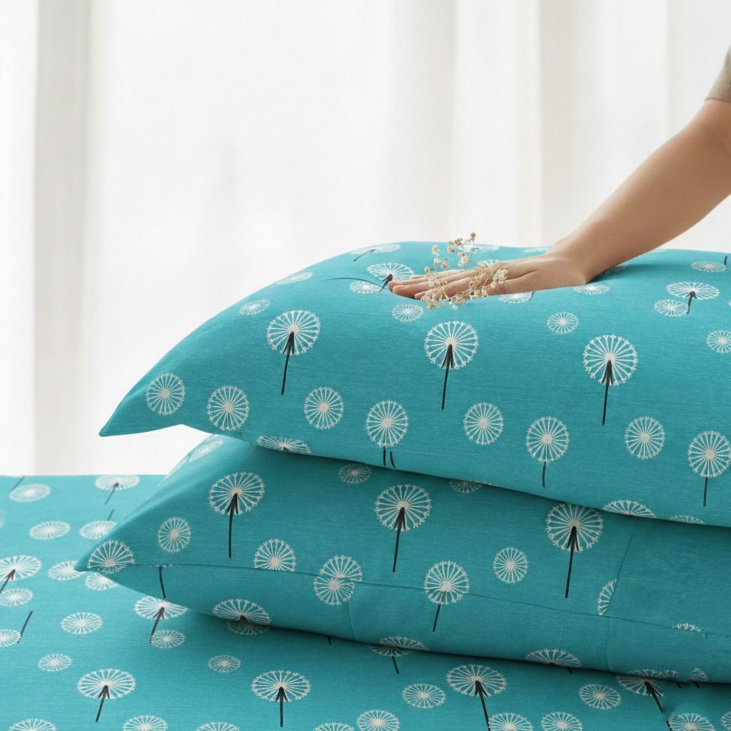 Kingston Flatsheet  Light Blue White
