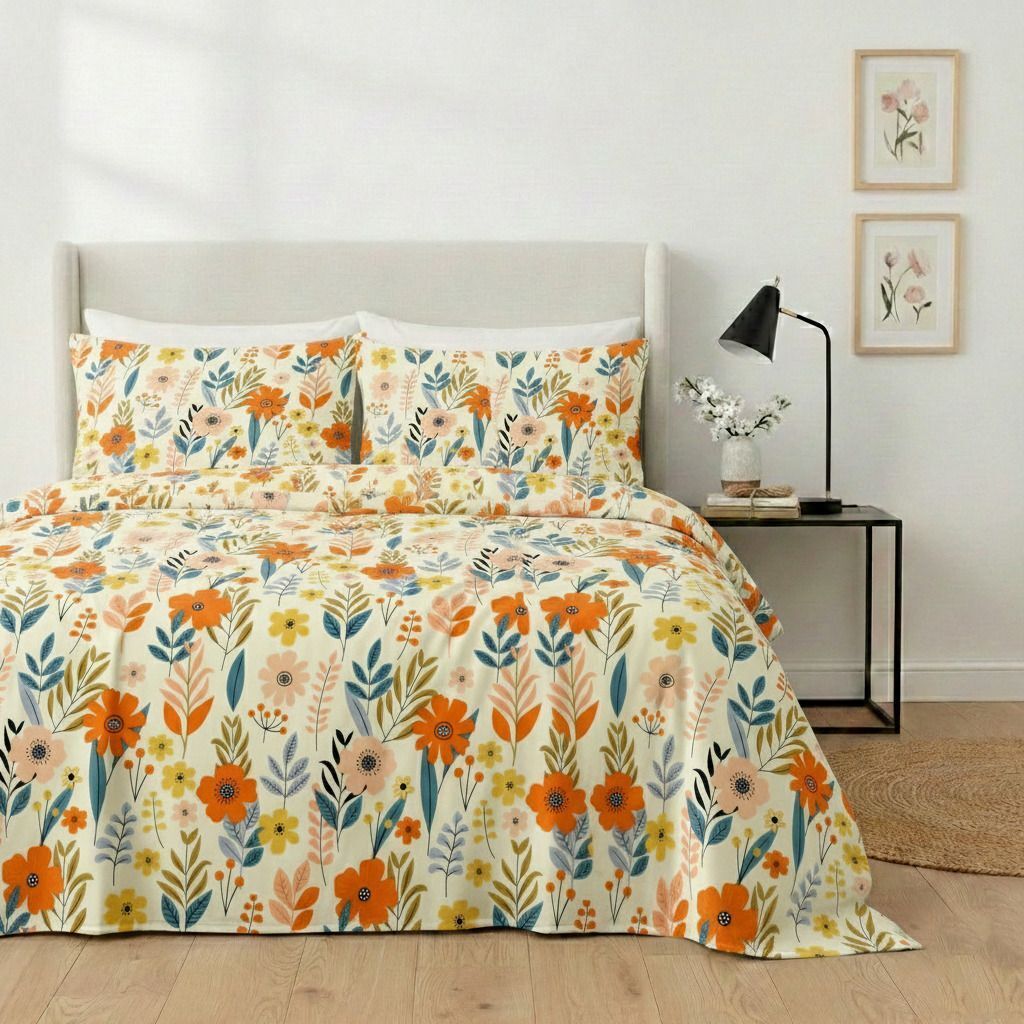 Kingston Flatsheet  Beige Orange
