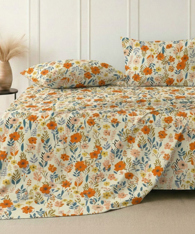 Kingston Flatsheet  Beige Orange