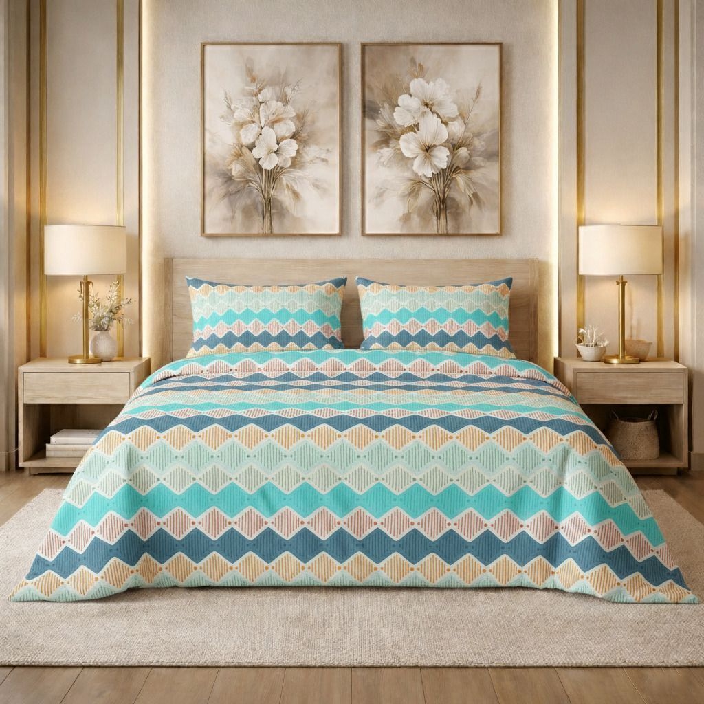 Kingston Flatsheet  Blue White