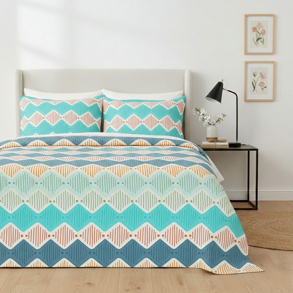 Kingston Flatsheet  Blue White