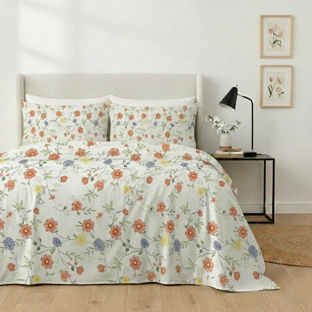 Kingston Flatsheet  White Red